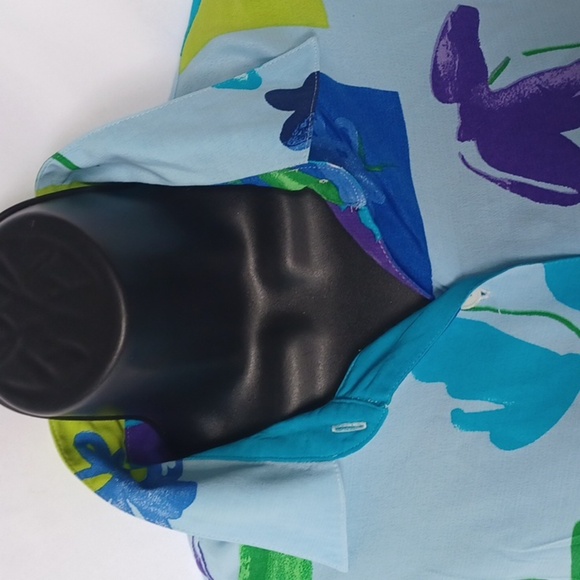 Moda International Floral Button Down Blouse Top S - Picture 2 of 6